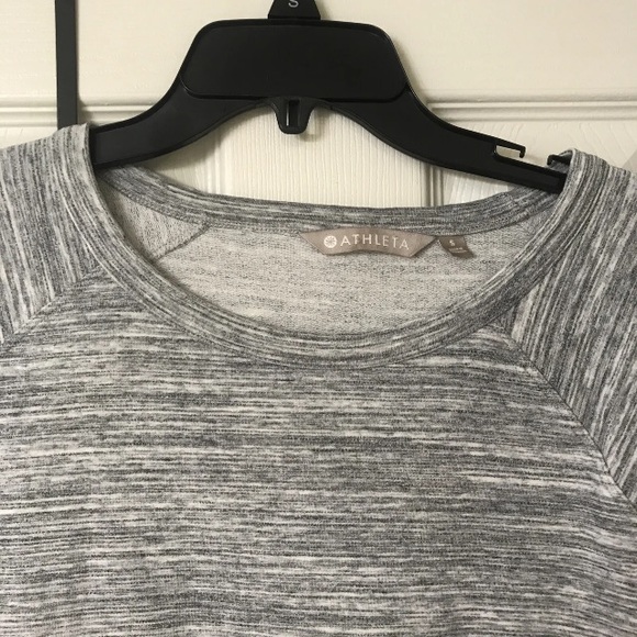 Athleta Marl Gray Bandha Yoga Sweatshirt Tencel/Lyocell Modal pullover soft cozy - Picture 10 of 10